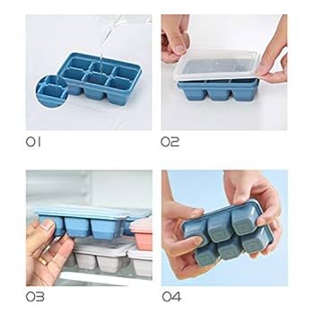 Amazon｜mecaponn 製氷皿 3点セット 6個取り 四角氷 製氷器